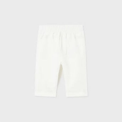 PANTALON LINO BLANCO NIÑO BEBE DE 2-4M-18M