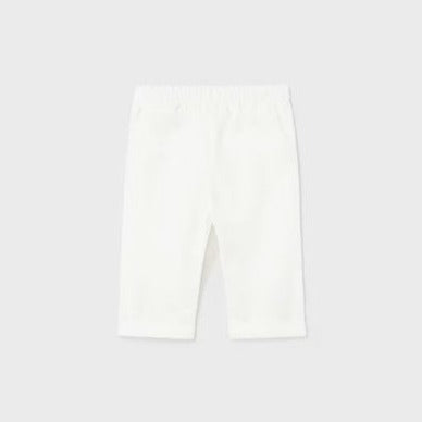 PANTALON LINO BLANCO NIÑO BEBE DE 2-4M-18M