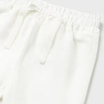 PANTALON LINO BLANCO NIÑO BEBE DE 2-4M-18M