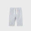 PANTALON LINO BLANCO NIÑO BEBE DE 2-4M-18M