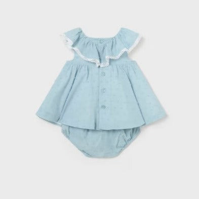 VESTIDO PLUMETI CON CALZON NIÑA BEBE