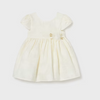 VESTIDO CEREMONIA CRUDO NIÑA BEBE DE 12M A 3 AÑOS