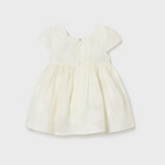 VESTIDO CEREMONIA CRUDO NIÑA BEBE DE 12M A 3 AÑOS