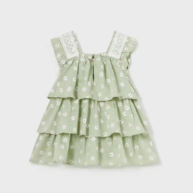 VESTIDO FLORAL HOLANES  NIÑA BEBE DE 6M-3 AÑOS