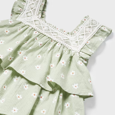 VESTIDO FLORAL HOLANES  NIÑA BEBE DE 6M-3 AÑOS