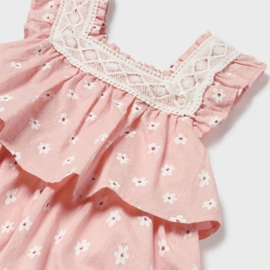 VESTIDO FLORAL HOLANES  NIÑA BEBE DE 6M-3 AÑOS