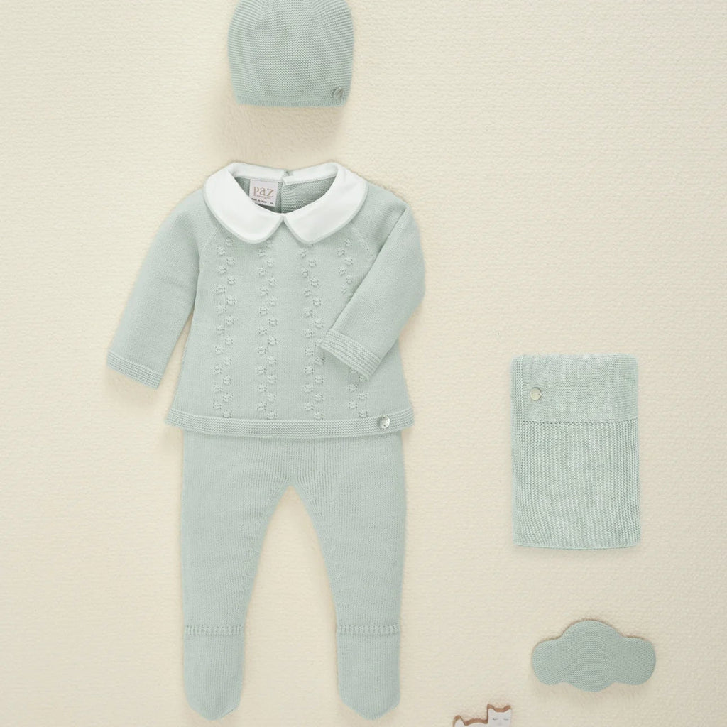 CONJUNTO LANA VERDE PALO "MININO" NIÑO BEBE