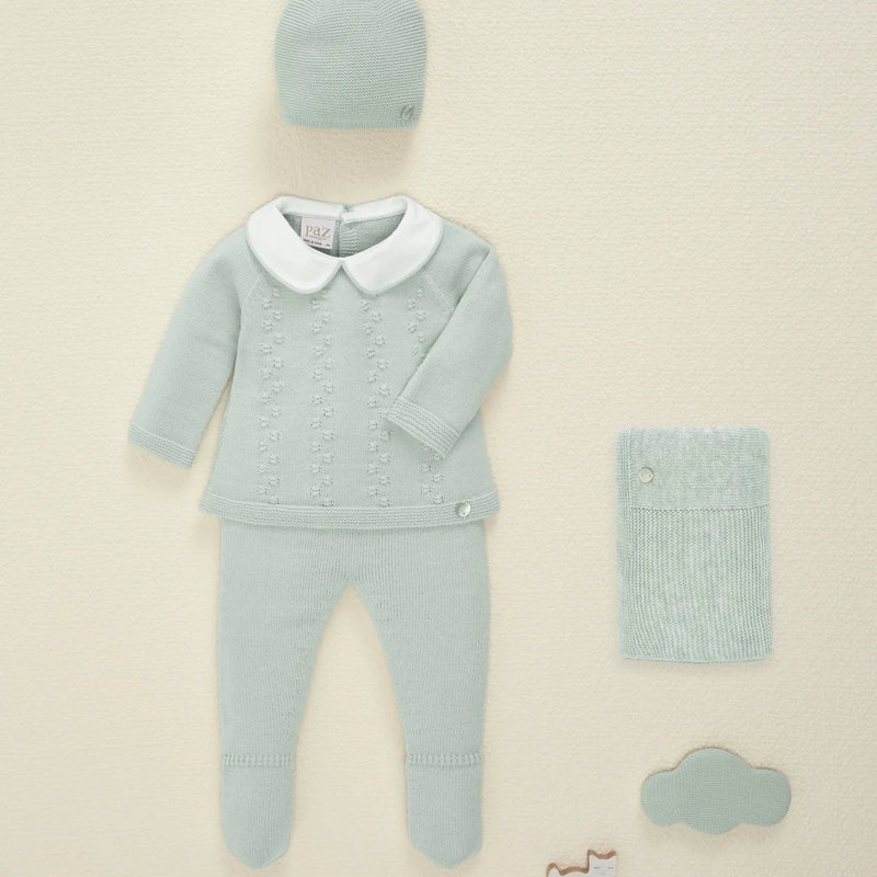CONJUNTO LANA VERDE PALO "MININO" NIÑO BEBE