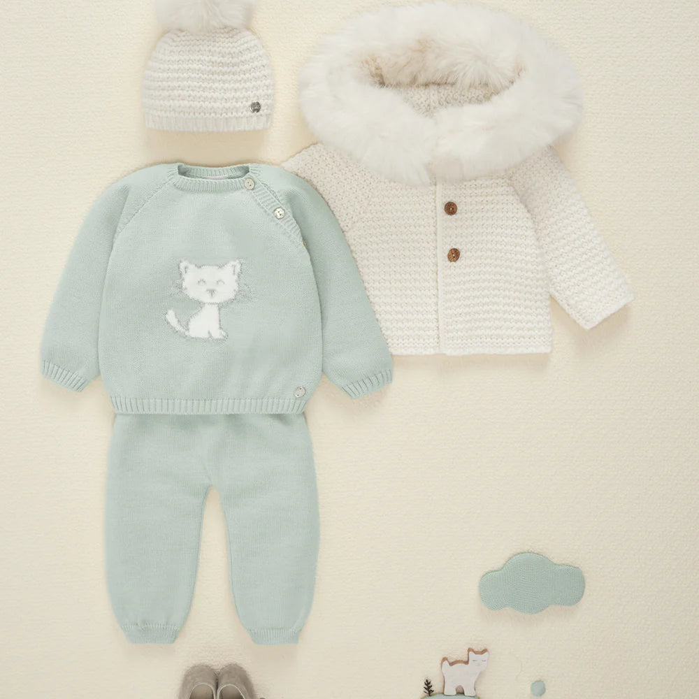 CONJUNTO VERDE AGUA LANA "MININO"