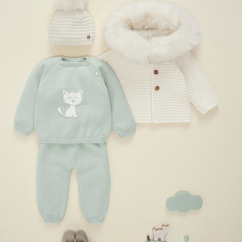 CONJUNTO VERDE AGUA LANA "MININO"