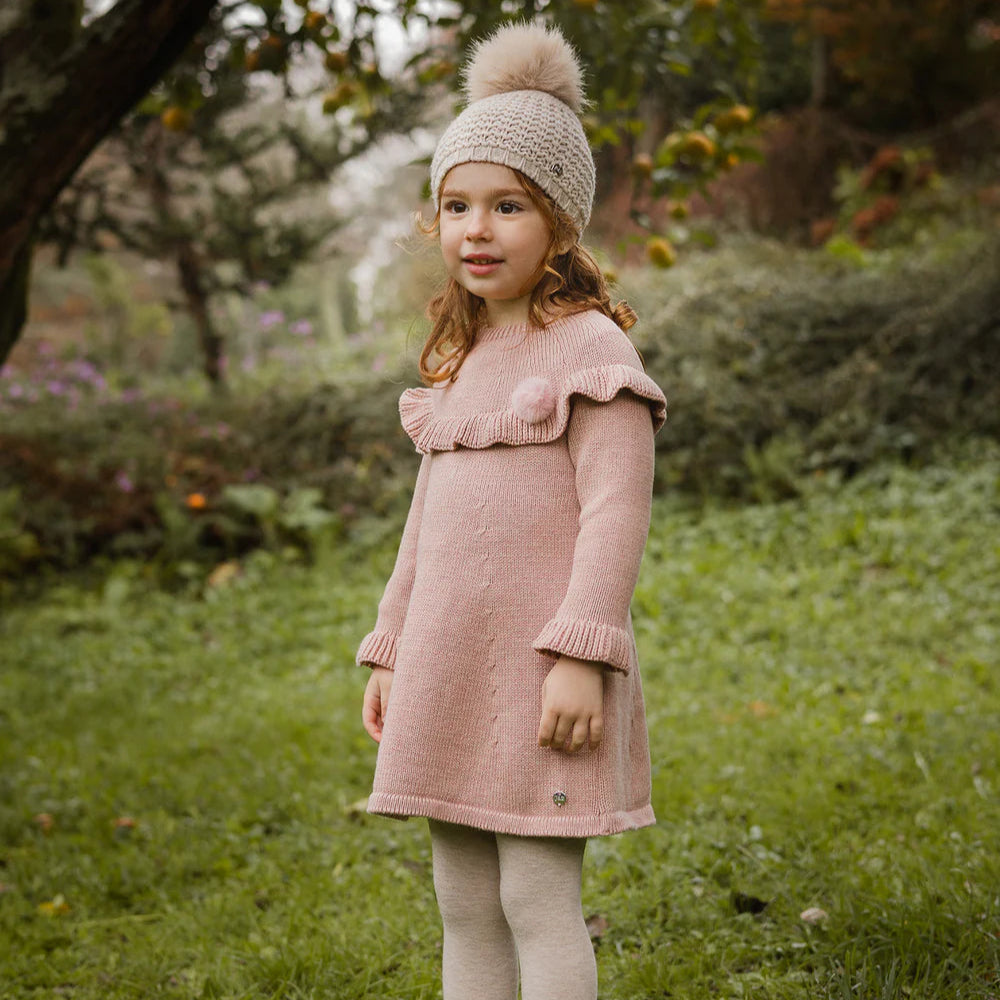 VESTIDO PUNTO ROSA CASHMERE "SETITAS " NIÑA DE 2-12 AÑOS