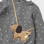VESTIDO  LUNARES BOLSA SIMULADA PERR0 NIÑA BEBE