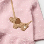 VESTIDO  LUNARES BOLSA SIMULADA PERR0 NIÑA BEBE