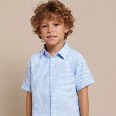 CAMISA RAYAS ALGODON BURBUJA NIÑO DE 2-8 AÑOS