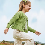 CONJUNTO BLUSA CON PANTALON RAYAS BEIGE NIÑA DE 2-8 AÑOS