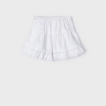 FALDA PANTALON HOLANES BLANCO PERFORADO NIÑA DE 2-8 AÑOS