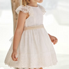 VESTIDO LINO CEREMONIA CRUDO NIÑA DE 2-8 AÑOS