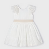 VESTIDO LINO CEREMONIA CRUDO NIÑA DE 2-8 AÑOS