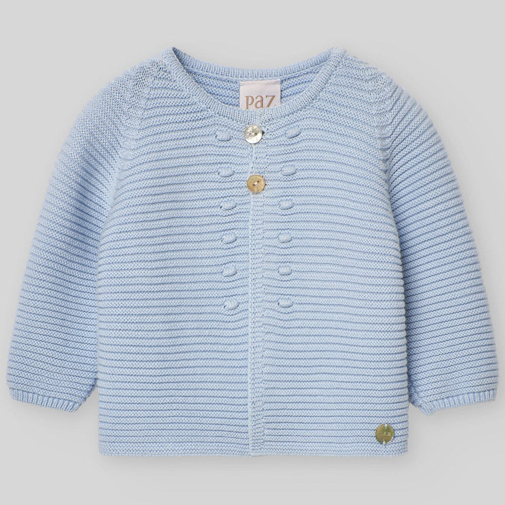 SUETER LARGO NIÑO BEBE AZUL CIELO "ESENCIAL"DE 3M-24M