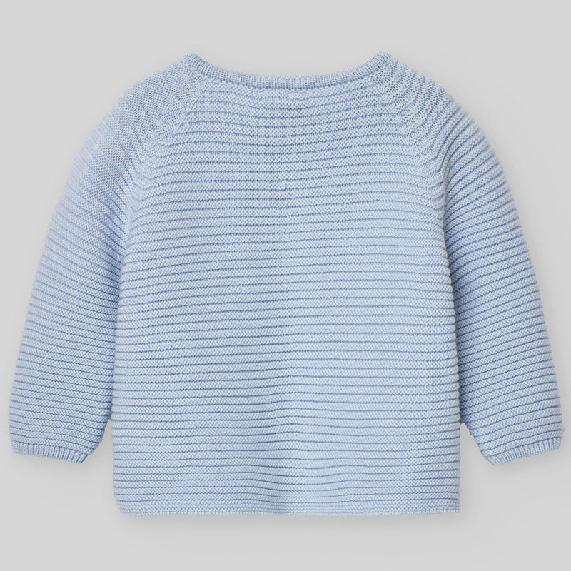 SUETER LARGO NIÑO BEBE AZUL CIELO "ESENCIAL"DE 3M-24M