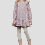 VESTIDO FLORES VIOLETA  NIÑA DE 2-12 AÑOS