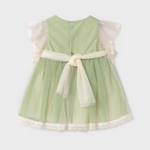 VESTIDO TUL ROMBOS VERDE NIÑA BEBE DE 12M-3 AÑOS