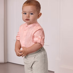 CONJUNTO CAMISA Y BERMUDA LINO NIÑO BEBE DE 12M-3 AÑOS