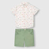 CONJUNTO CAMISA ESTAMPADA “GRANJA “ NIÑO DE 12M-4 AÑOS