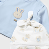 CONJUNTO CONEJOS ALGODON CIELO 3 PZAS BEBE NIÑO DE 1-2M-12M