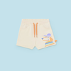 CONJUNTO PLAYERA PERRITO MANDARINA CON SHORT NIÑO BEBE DE 6M-3 AÑOS