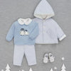 CONJUNTO SUETER PINGUINOS CON PANTALON CUADROS "GLACIAR"