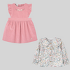 YUMPER PANA ROSA CON BLUSA FLORES "MARAVILLAS"