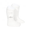 CALCETINES ALTOS ALGODON CON BORLAS UNISEX