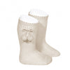 CALCETINES ALTOS ALGODON CON BORLAS UNISEX