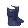 CALCETINES ALTOS ALGODON CON BORLAS UNISEX