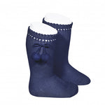 CALCETINES ALTOS ALGODON CON BORLAS UNISEX