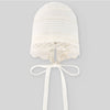 GORRO PUNTO C/PUNTILLA CRUDO-BEIGE "PAZ"