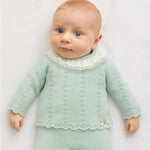 CONJUNTO LANA VERDE PALO"MININO" NIÑA BEBE