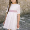 VESTIDO CEREMONIA BORDADO CRUDO "CEREMONIA" DE 3-8 AÑOS