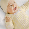 CONJUNTO PUNTO AMARILLO CON DETALLE LINO "BICO" BEBE NIÑO