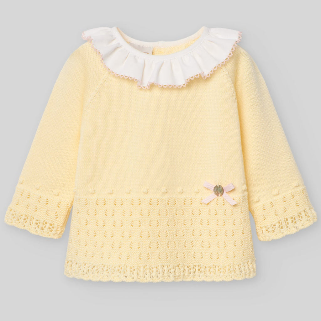 CONJUNTO PUNTO AMARILLO "BICO" BEBE NIÑA