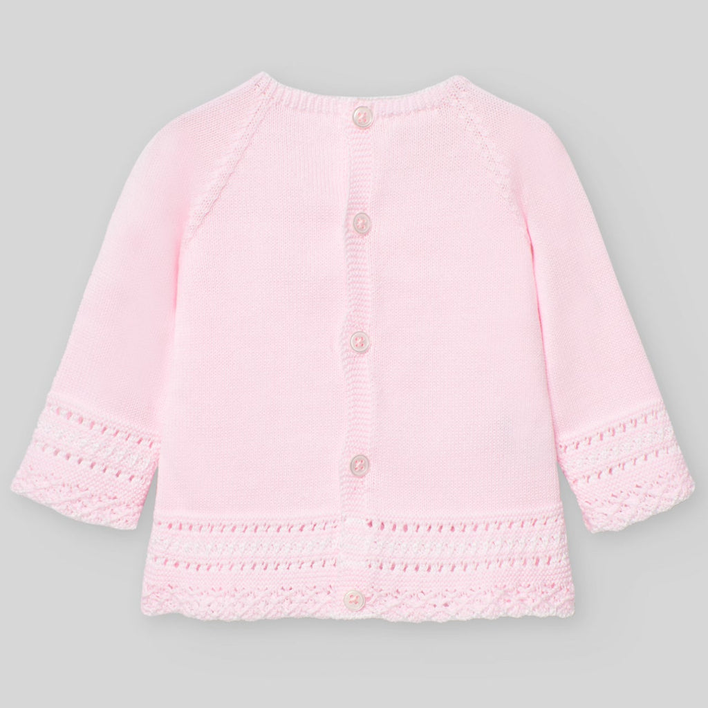 CONJUNTO SUETER CON BRAGA "REGALO" ROSA
