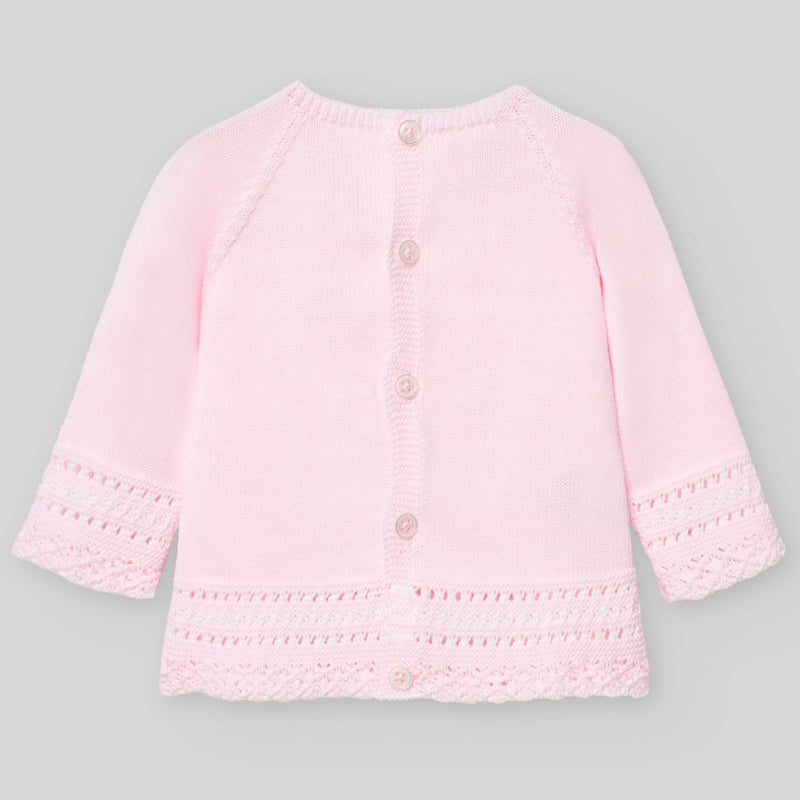 CONJUNTO SUETER CON BRAGA "REGALO" ROSA
