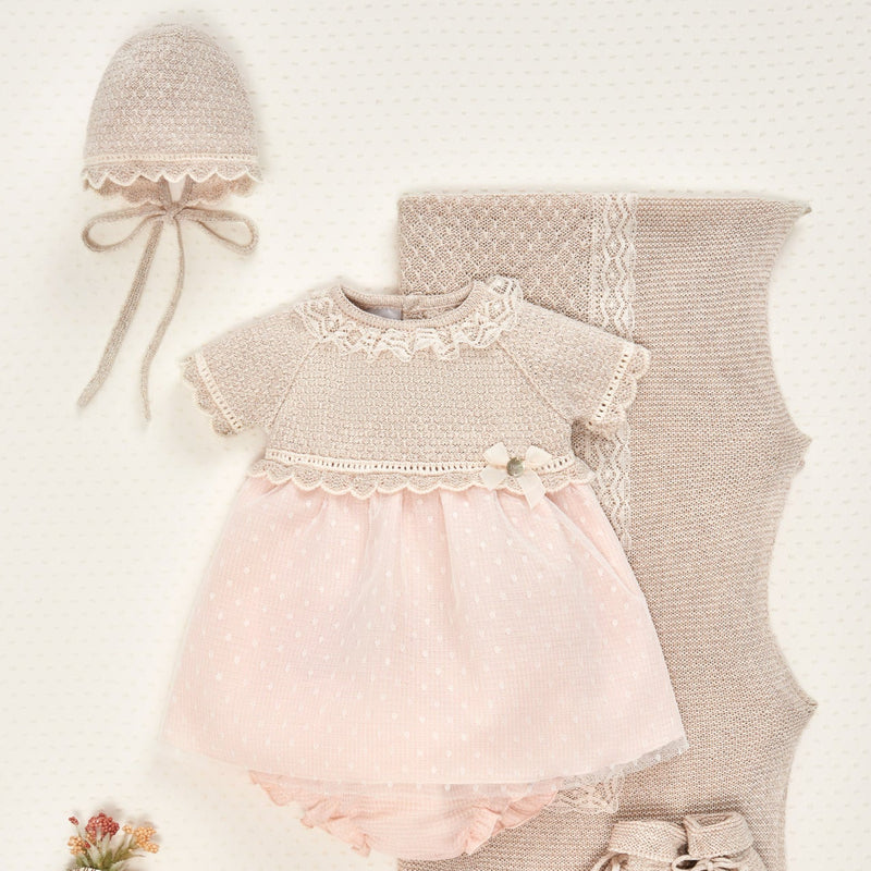 GORRO PUNTO "AREA" NIÑA BEBE DE 6M-12M