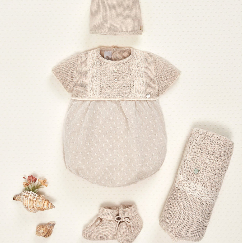 BOMBACHO PUNTO TELA NATURAL -BEIGE "AREA" DE 6M-18M