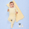 CONJUNTO PUNTO AMARILLO "BICO" BEBE NIÑA