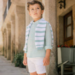 CAMISA M/L CUELLO MAO VERDE MAUI "CLAVEL" NIÑO DE 2-8 AÑOS