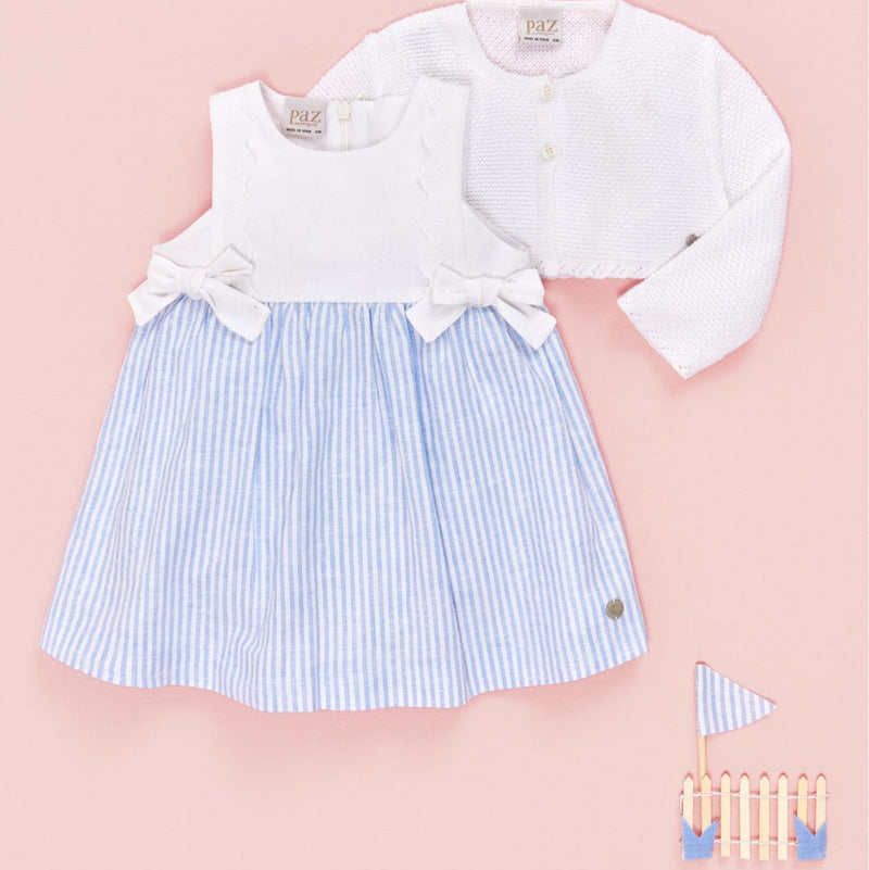 VESTIDO RALLAS LINO “DORNA” DE 6M-6 AÑOS