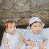 CONJUNTO BLUSA RAYAS M/C CON BERMUDA BLANCA “DORNA” NIÑO DE 12M-4 AÑOS