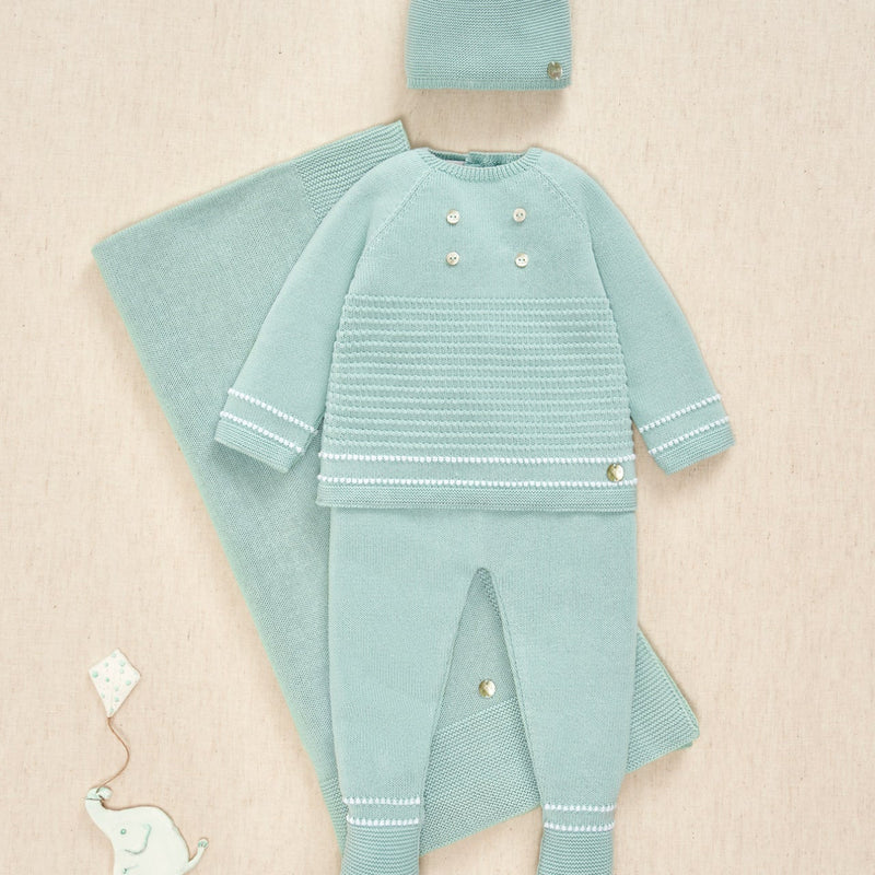 CONJUNTO PUNTO VERDE AGUA "EIDO NIÑO BEBE DE 00M-3M
